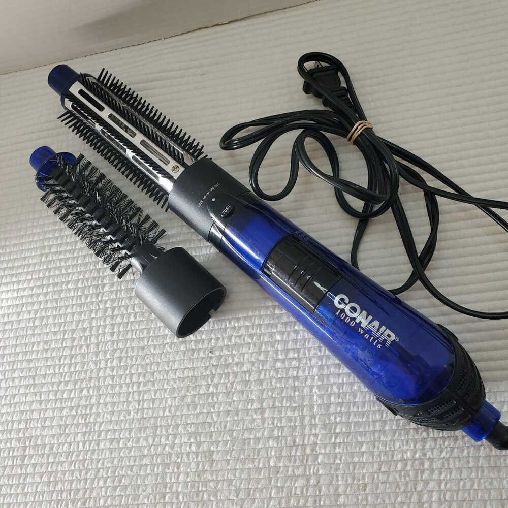 Conair 2 in 1 Hot Air Styler Brush 2 Attachments 1" & 1.5" BC167XCSC Blow Dryer